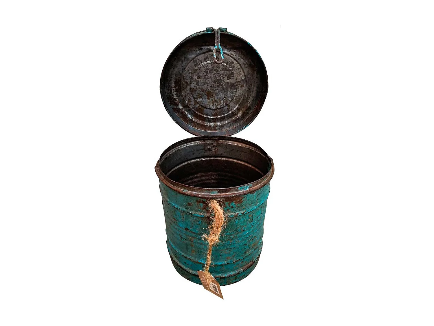 Fusto in metallo blu 23x23x28h