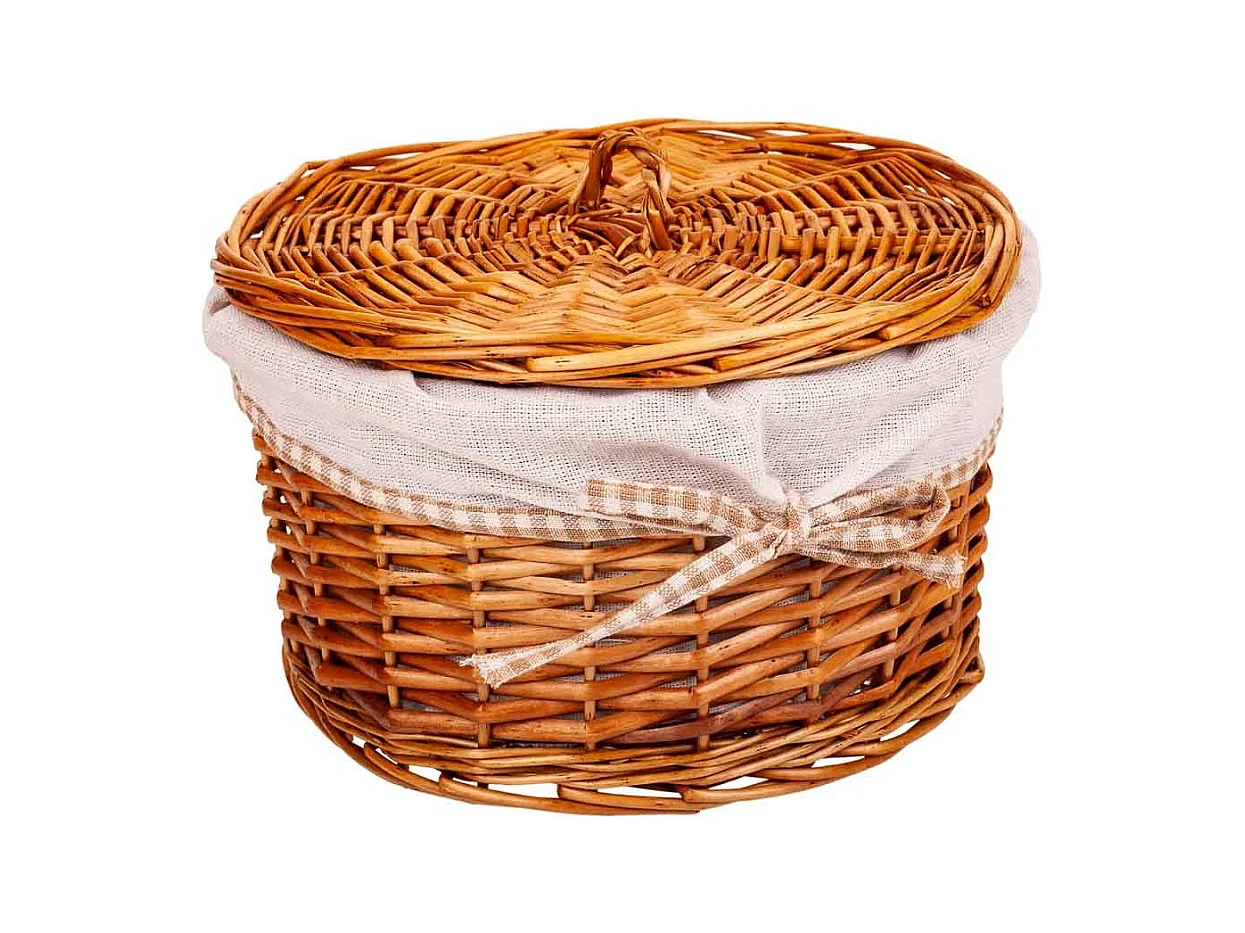 Set 2 cajas de mimbre marrones