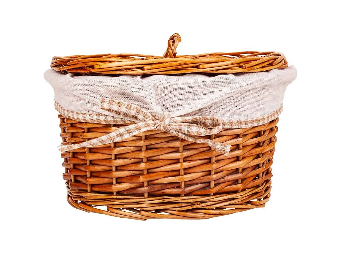 Set 2 cajas de mimbre marrones