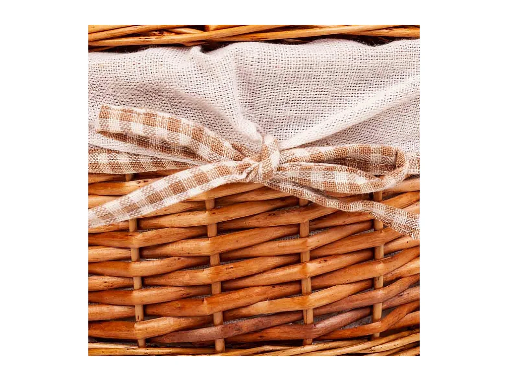 Set 2 cajas de mimbre marrones