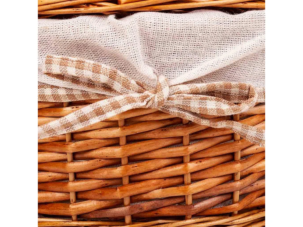 Set di 2 scatole in vimini marrone