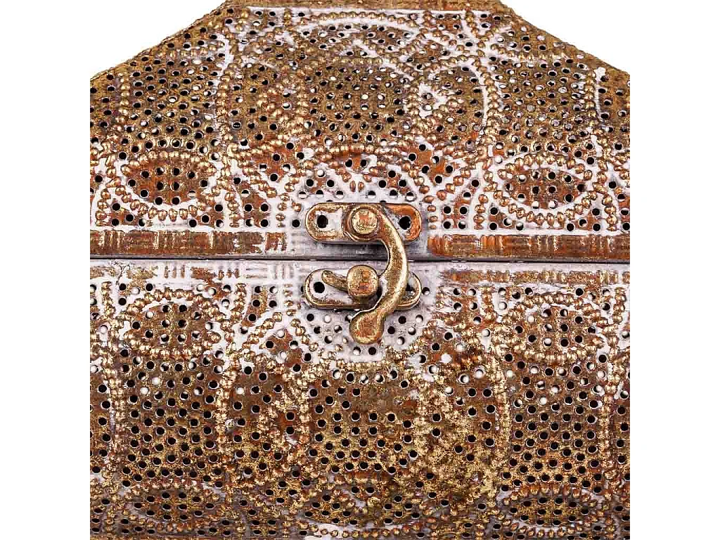 Portagioie in metallo dorato 23x16x18h