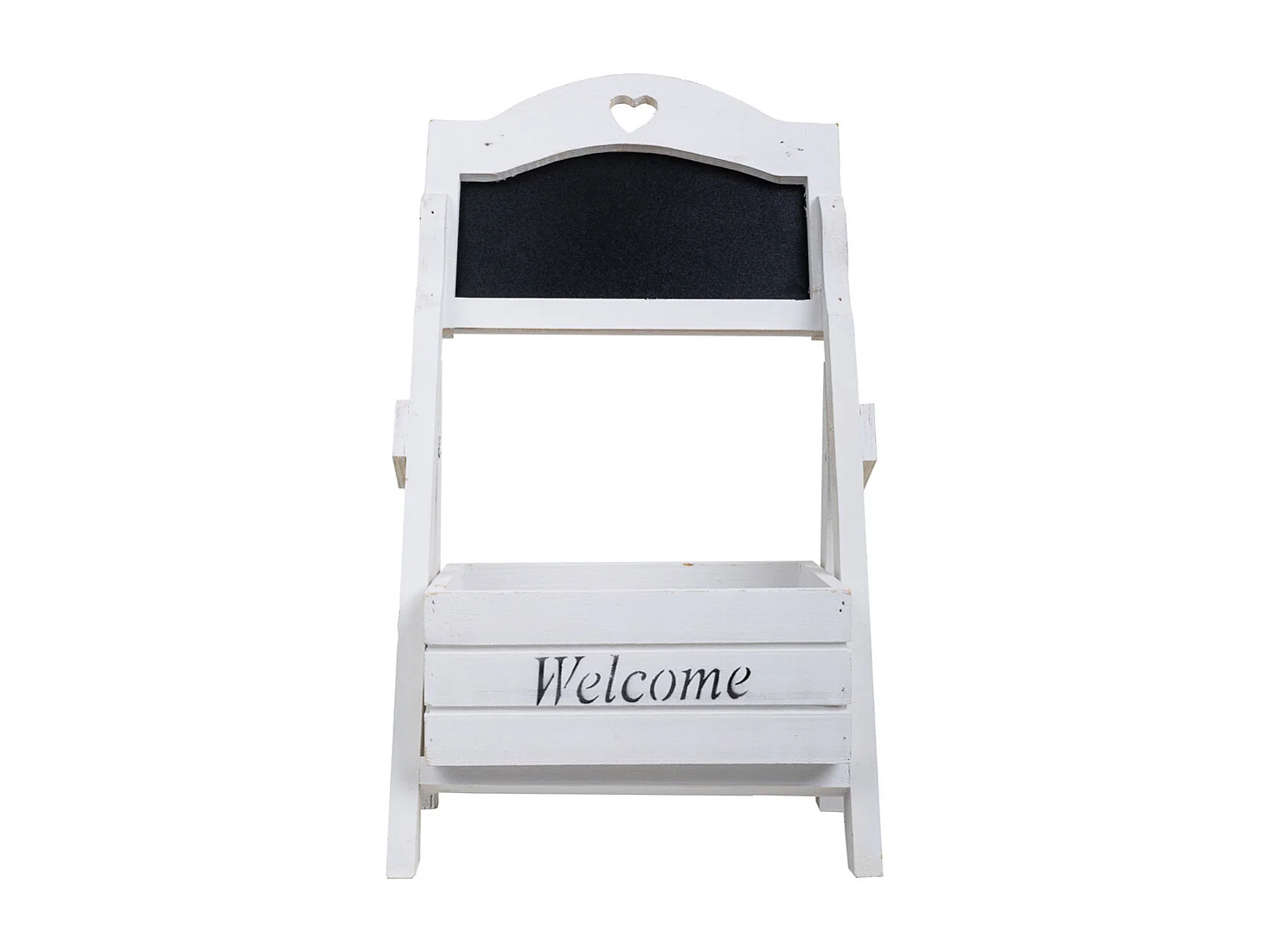 Cesto de madera con pizarra blanco 26x16x43