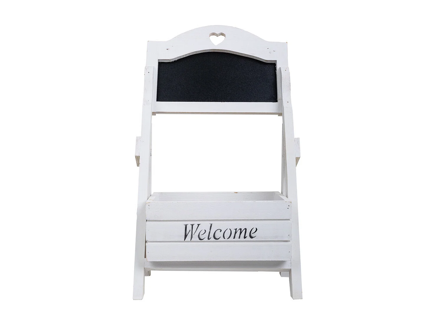 Cesto de madera con pizarra blanco 26x16x43