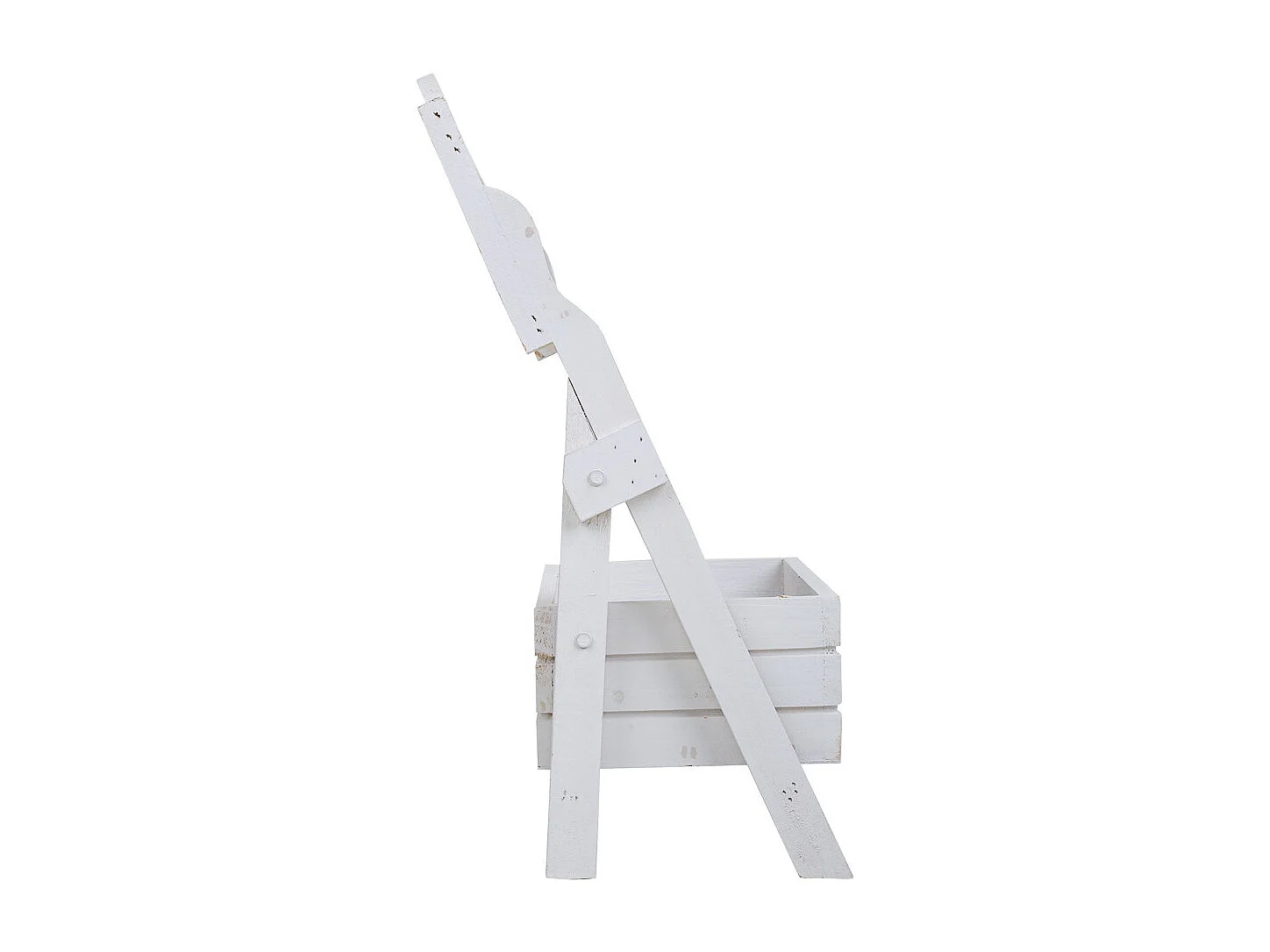 Cesto de madera con pizarra blanco 26x16x43