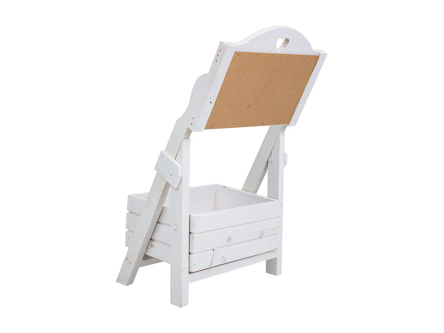 Cesto de madera con pizarra blanco 26x16x43