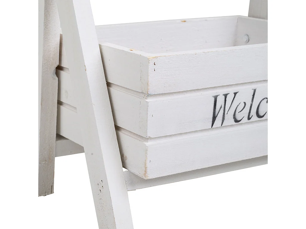 Cesto de madera con pizarra blanco 26x16x43