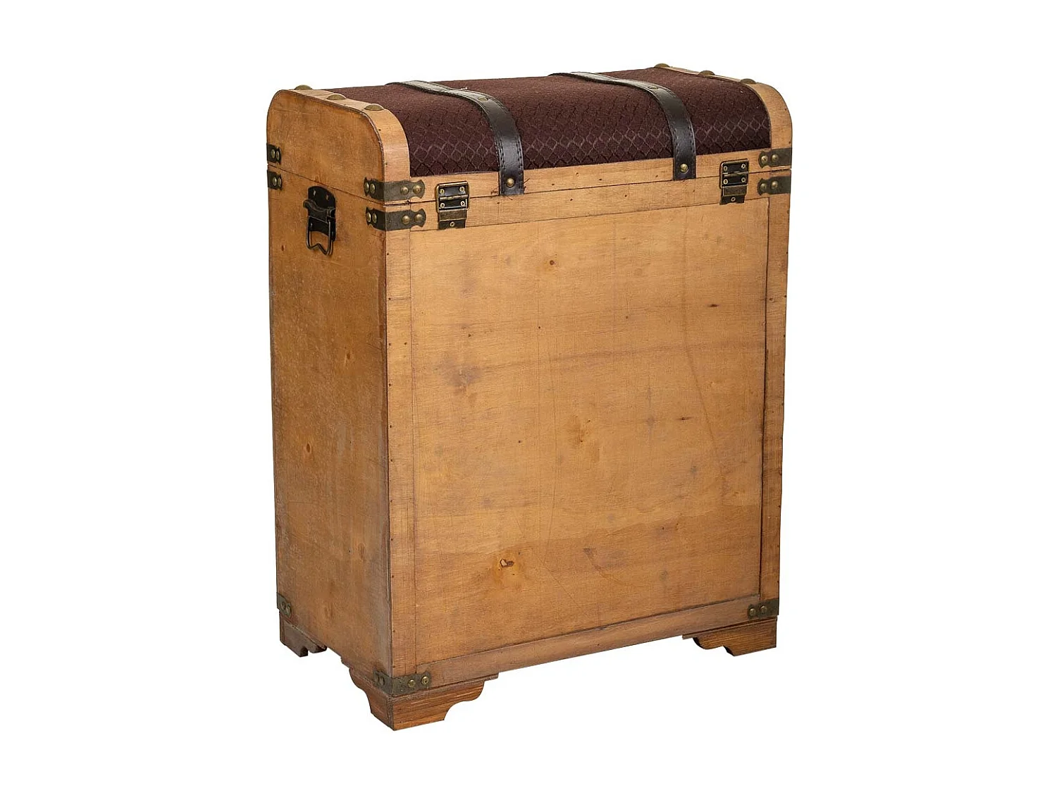 Brauner Flaschenkoffer aus Holz, 45x28x59h cm