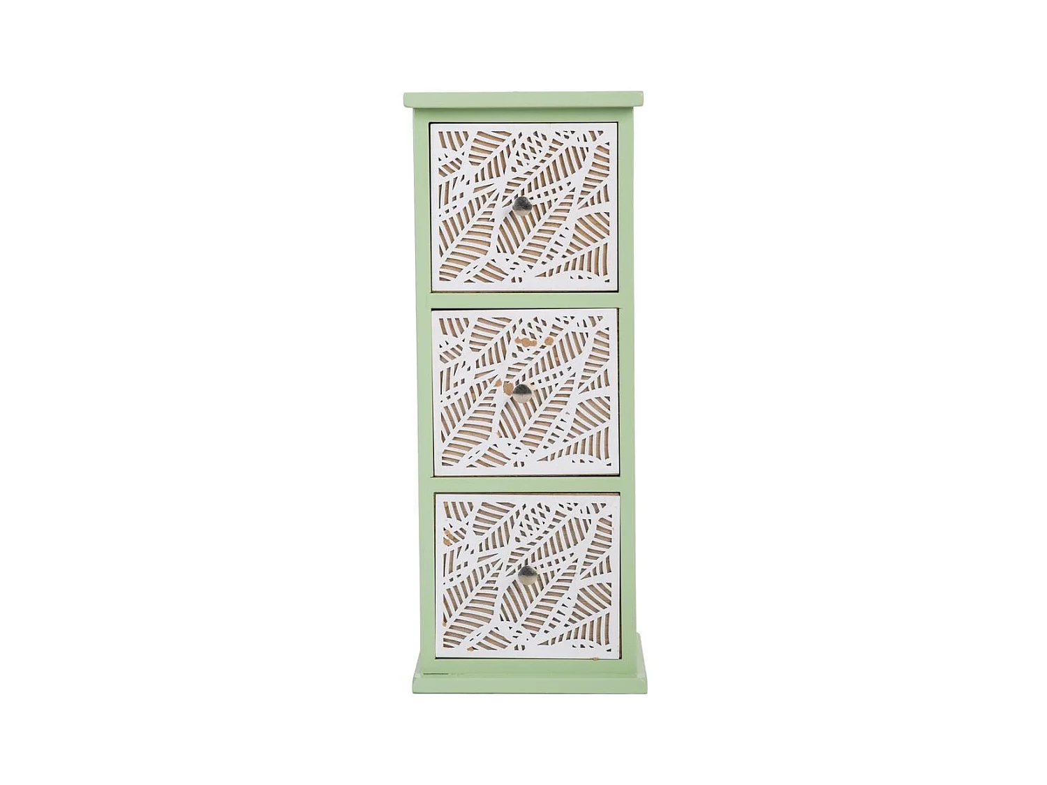 Petite boîte de rangement verte 14.5x13x35.5h