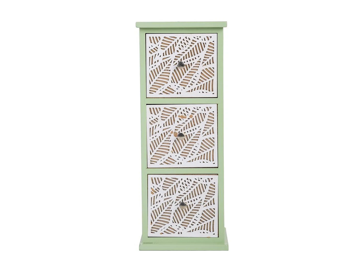 Petite boîte de rangement verte 14.5x13x35.5h