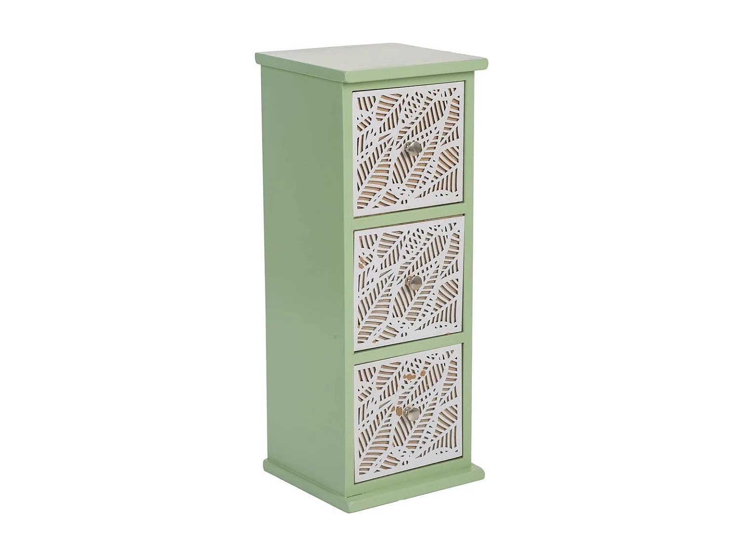 Petite boîte de rangement verte 14.5x13x35.5h