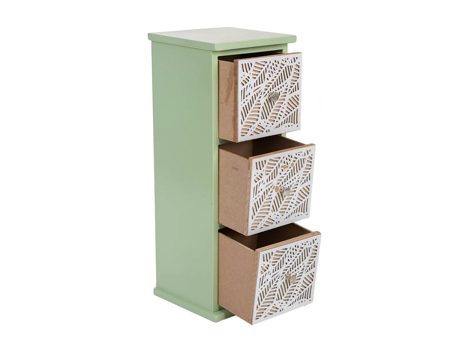 Petite boîte de rangement verte 14.5x13x35.5h