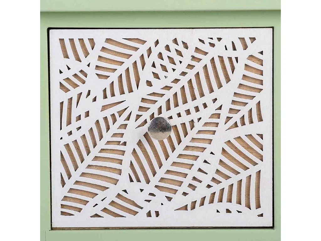Petite boîte de rangement verte 14.5x13x35.5h