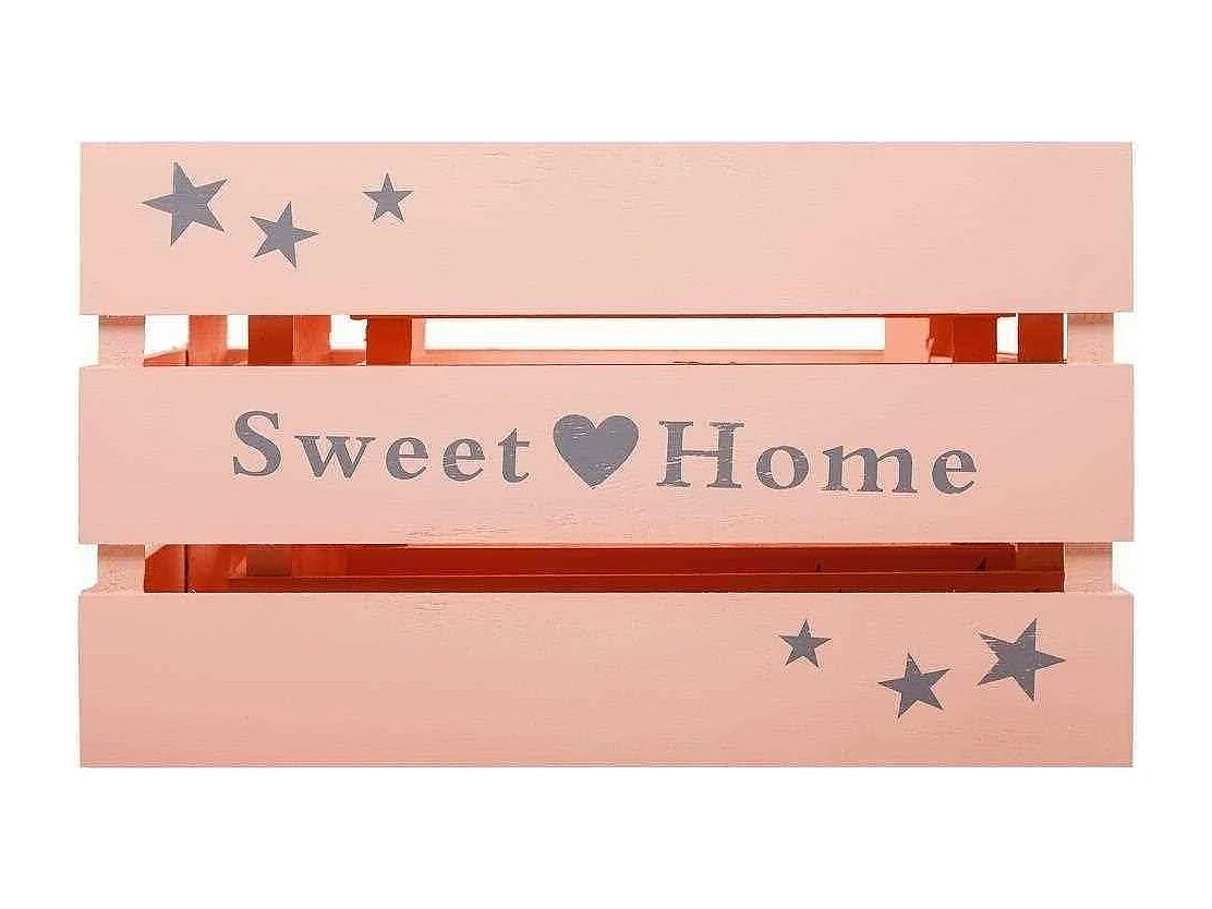 Set di 3 cassetti in legno laccato rosa