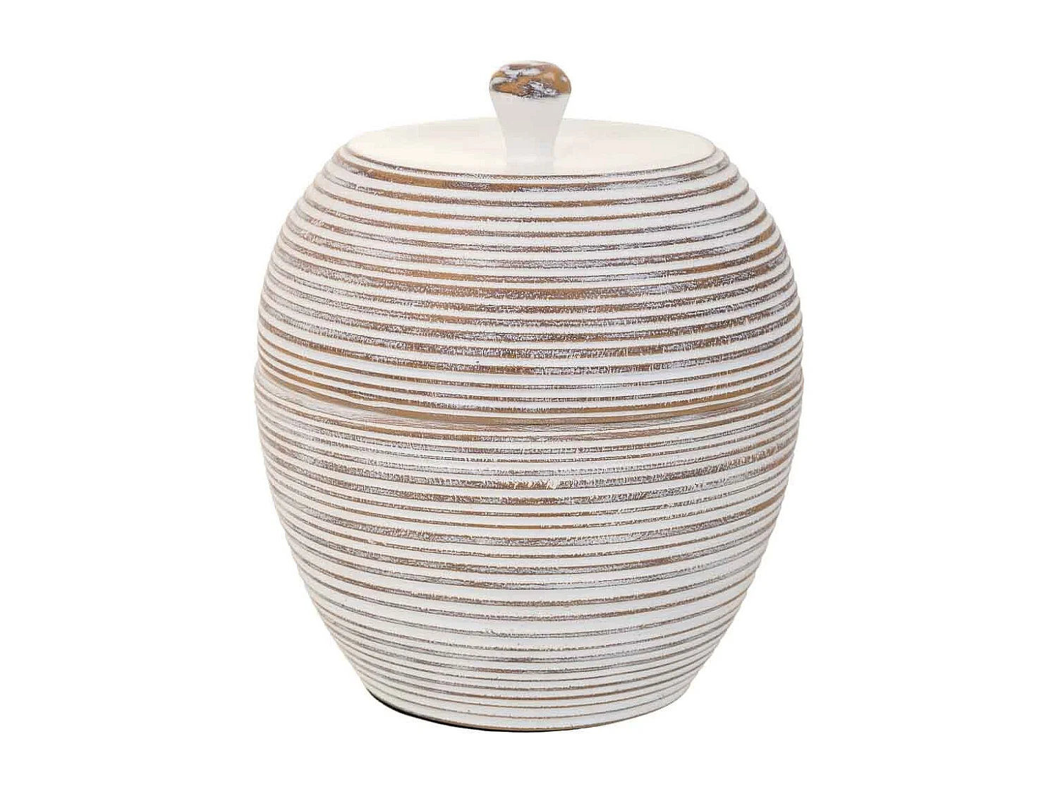 Weiße dekorative Polyresin-Box 19,5x19,5x23 h cm