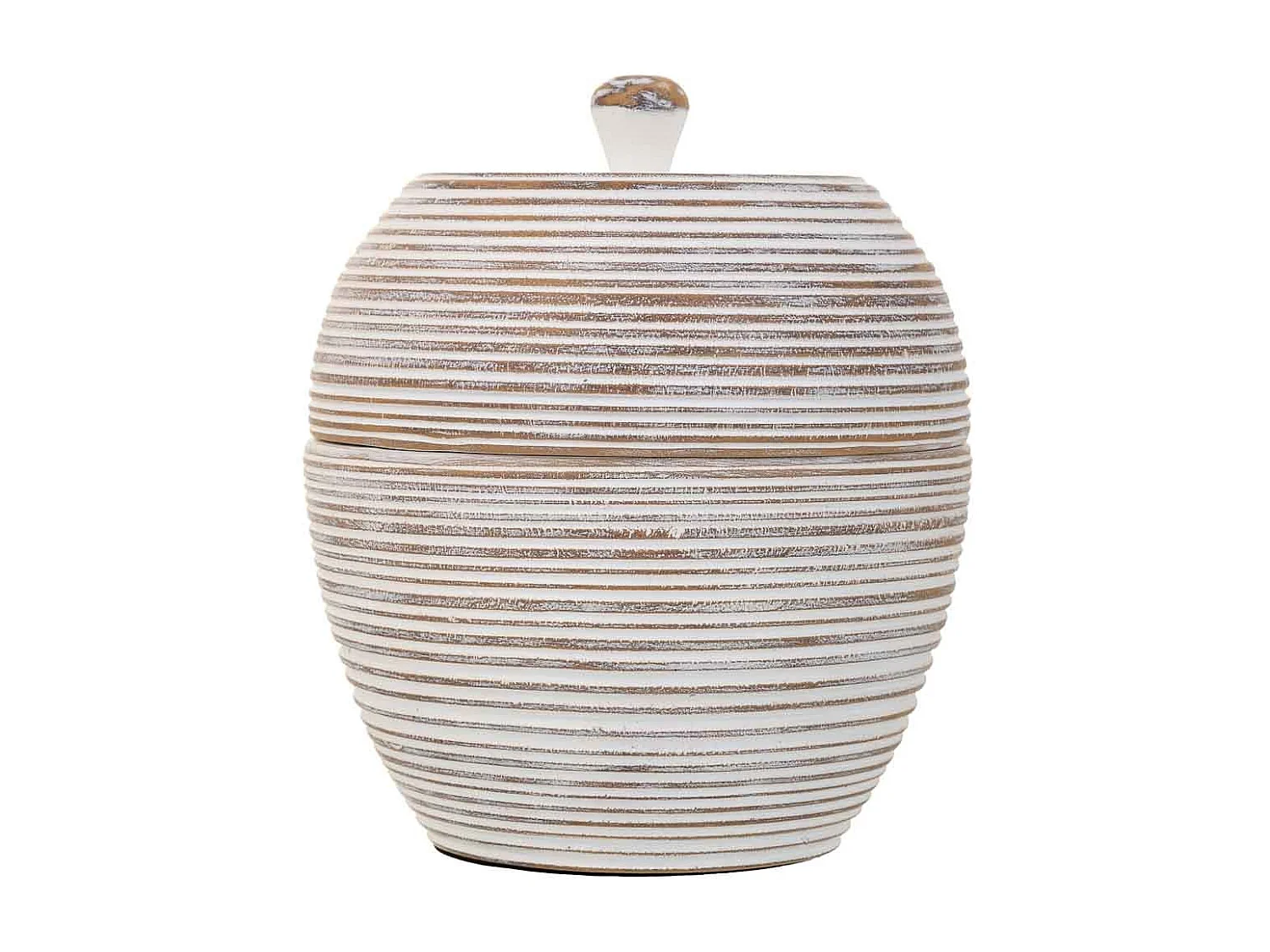 Weiße dekorative Polyresin-Box 19,5x19,5x23 h cm