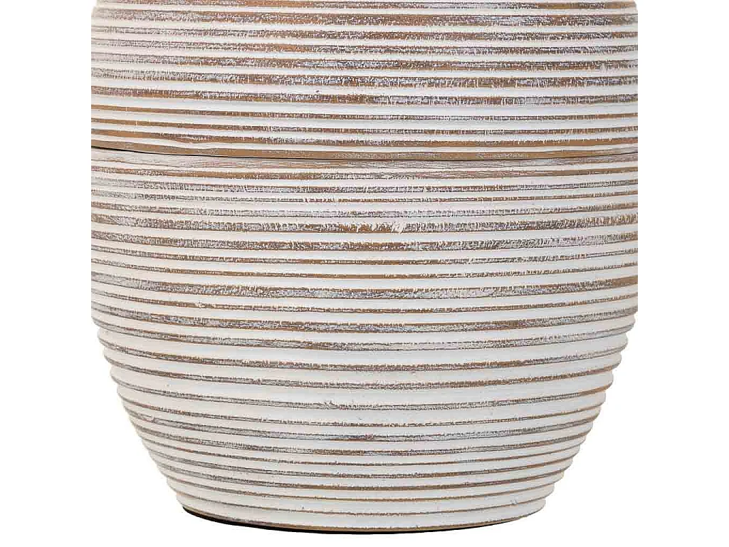 Weiße dekorative Polyresin-Box 19,5x19,5x23 h cm