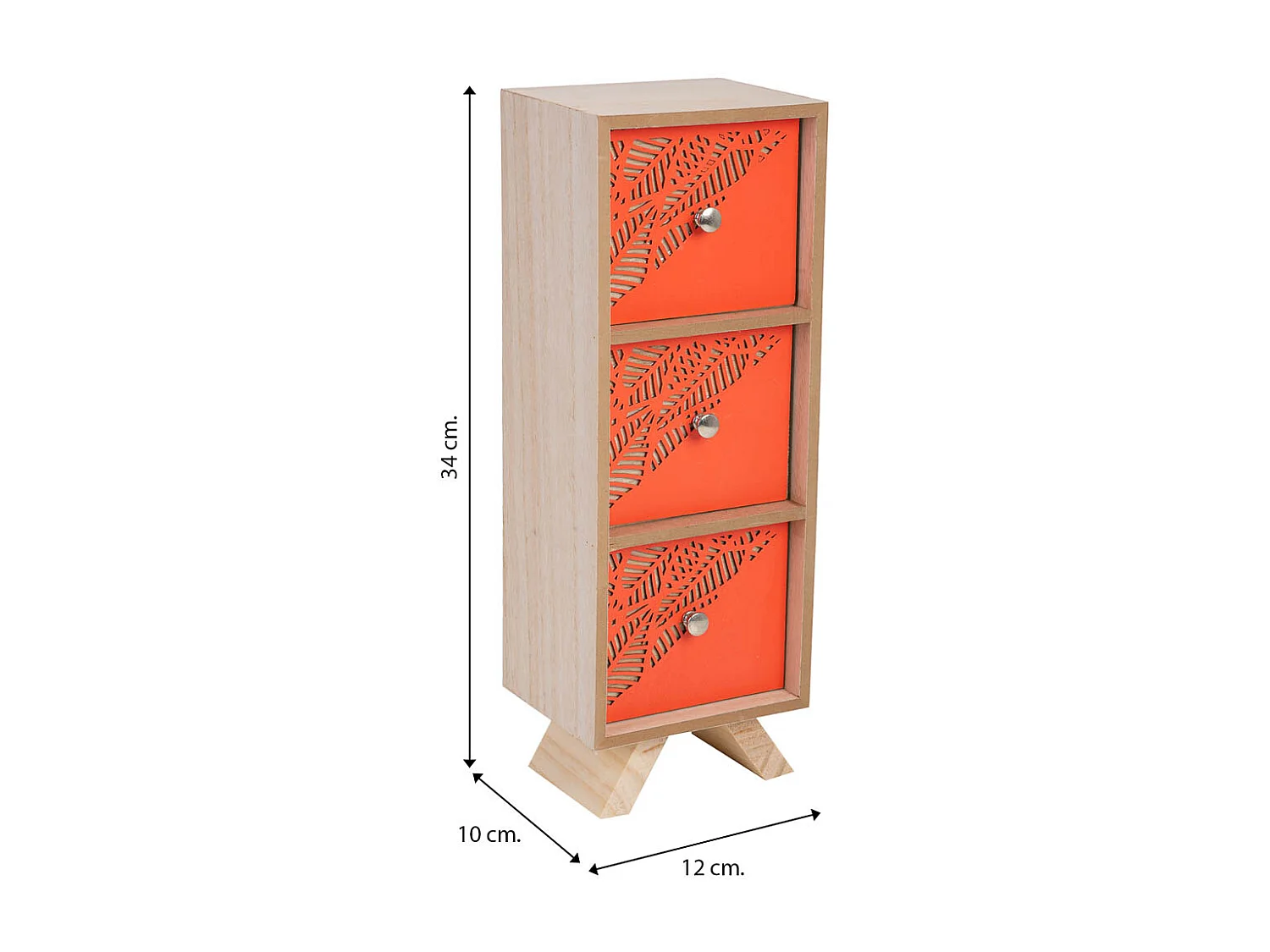 Caja organizadora marrón pequeña 12x10x34