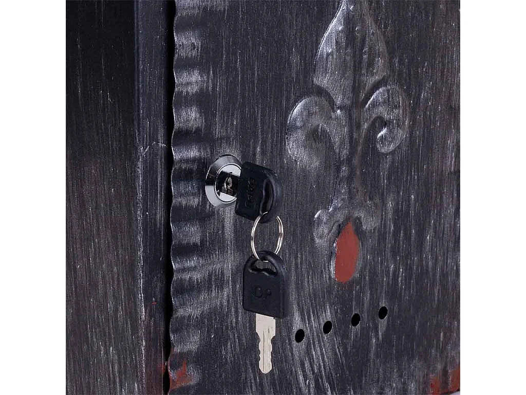 Boîte aux lettres en métal bleu 27x11x37h