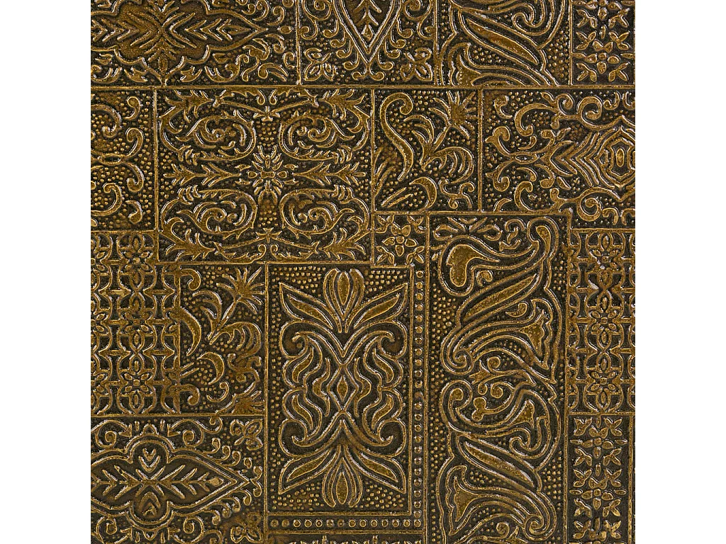 Coffret à bijoux en bois et métal marron 20x20x7,5h