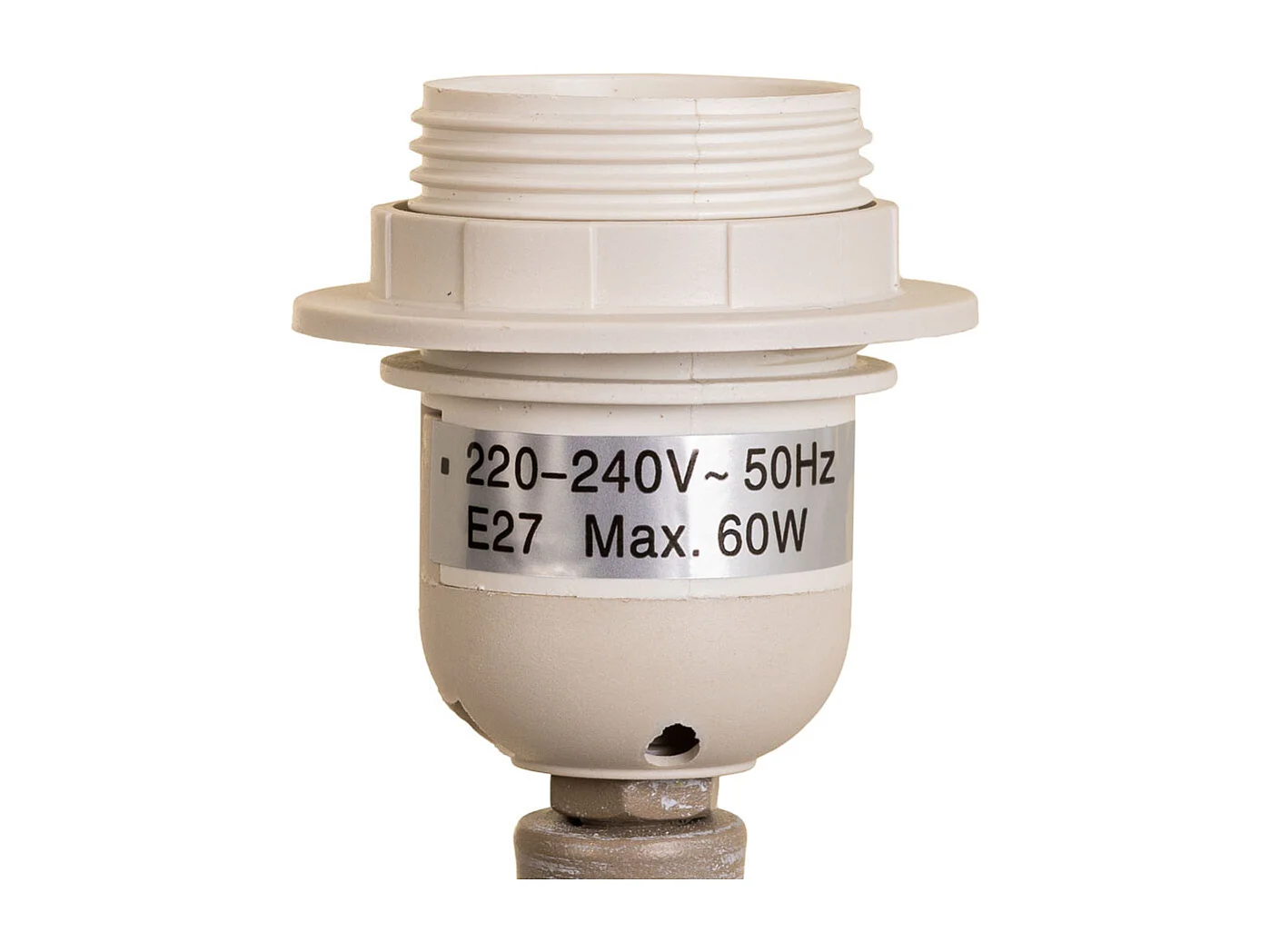 Candeeiro de pé em metal cinzento 38x38x154