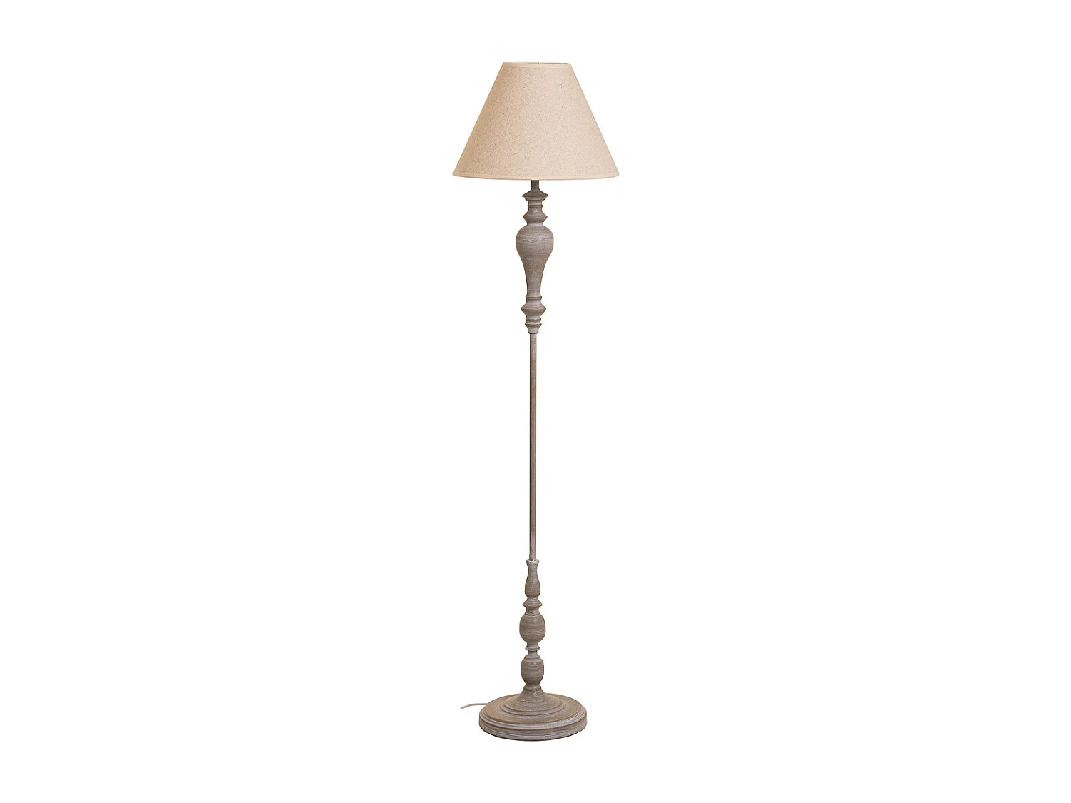 Lampada da terra in metallo grigio 38x38x155h