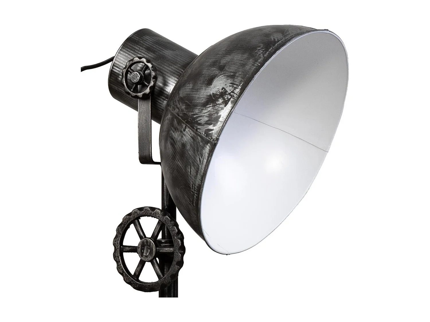 Lampada da terra in metallo nero 30x25x138h