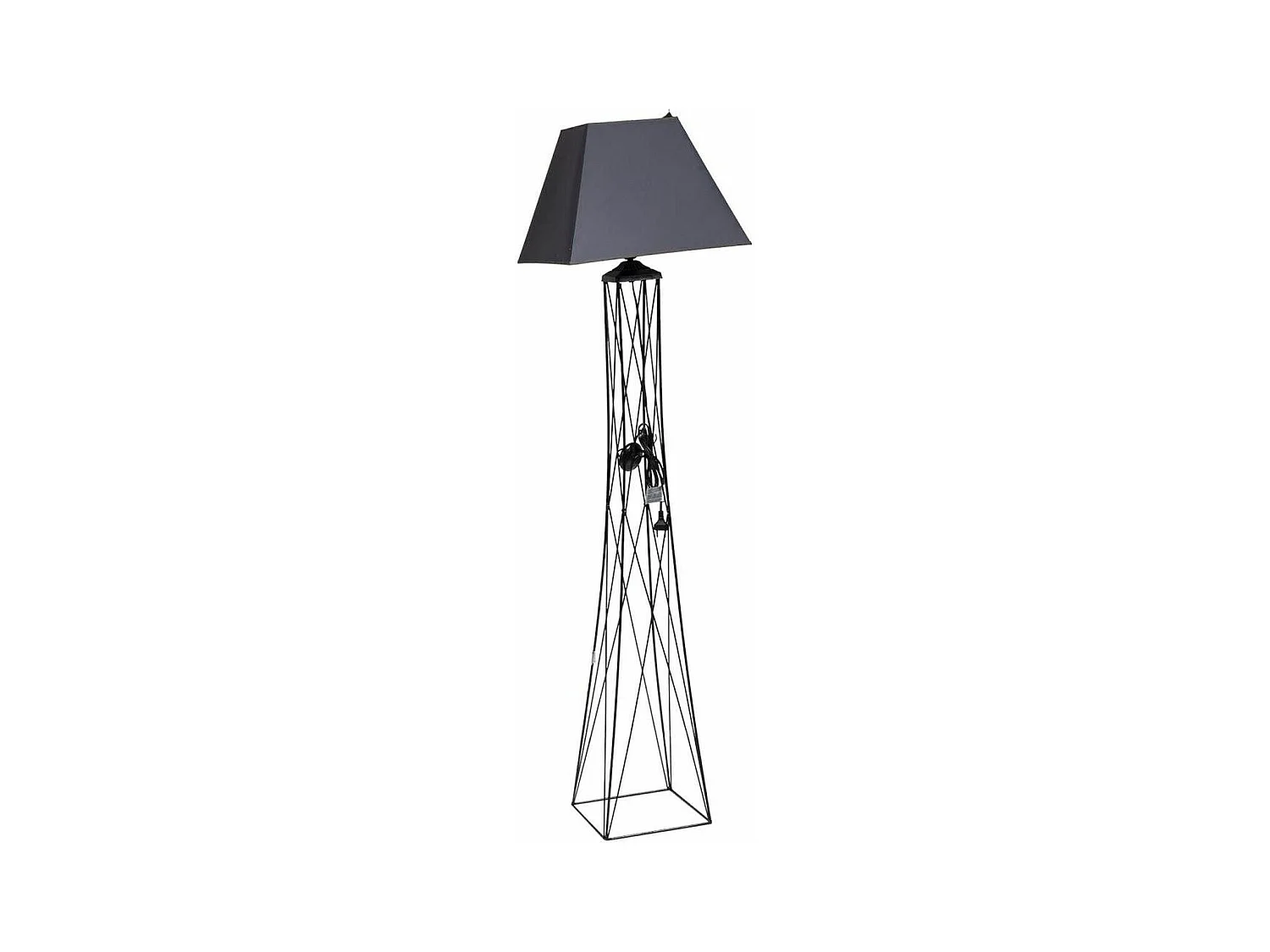 Lampadaire Alexandra House Living Noir Gris