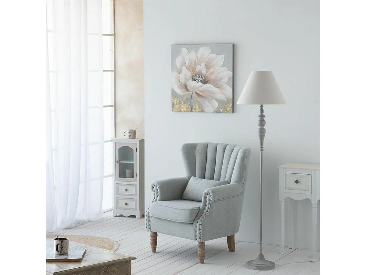 Alexandra House Living Lámpara de pie Blanco Gris