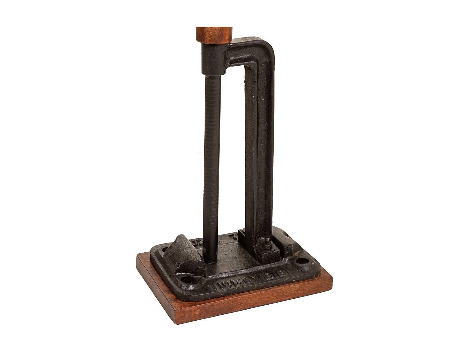 Candeeiro de pé de madeira e metal 47x47x140