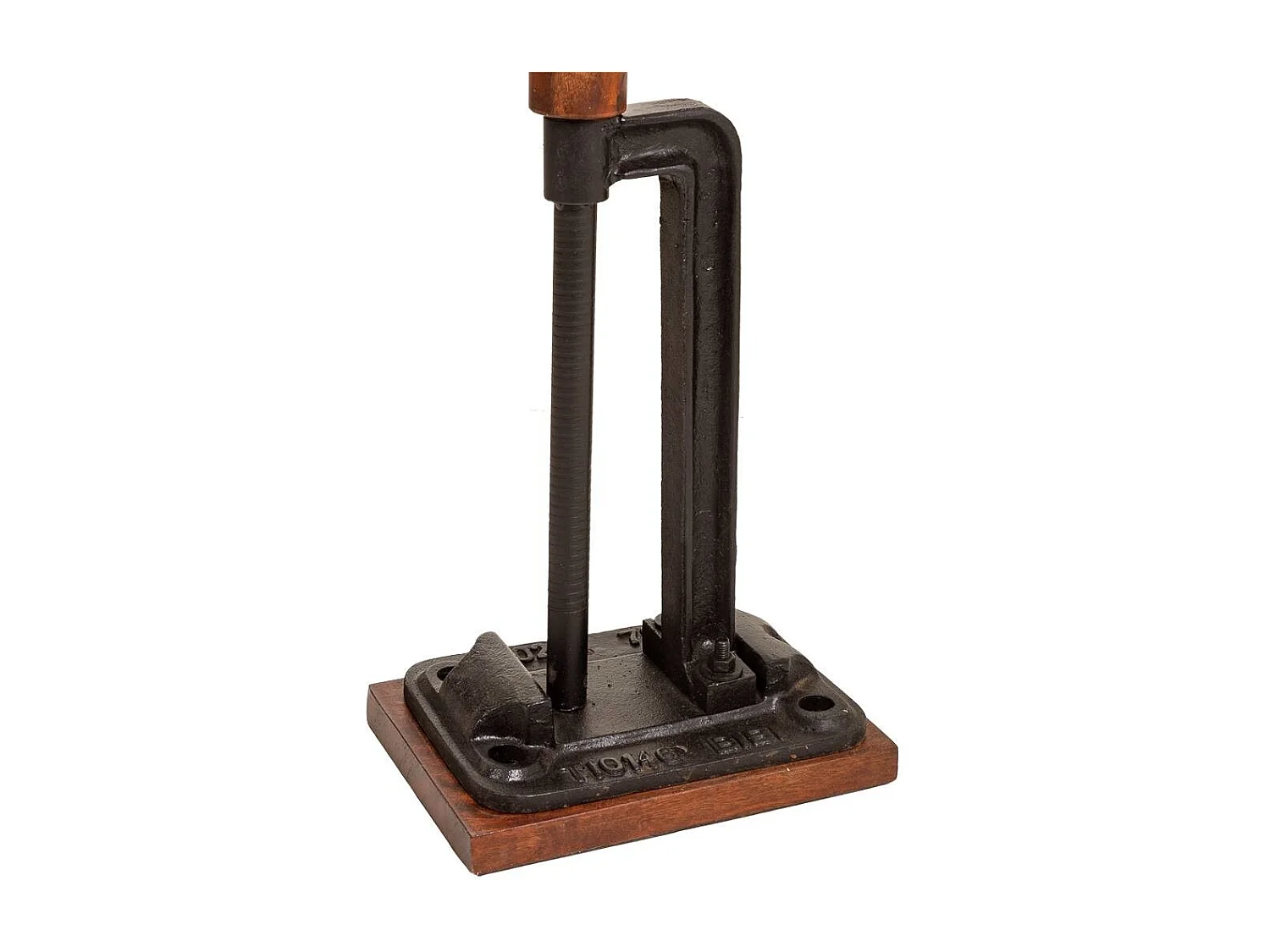 Candeeiro de pé de madeira e metal 47x47x140