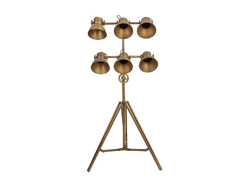 Lampe sur pied en métal couleur bronze 60x20x176h