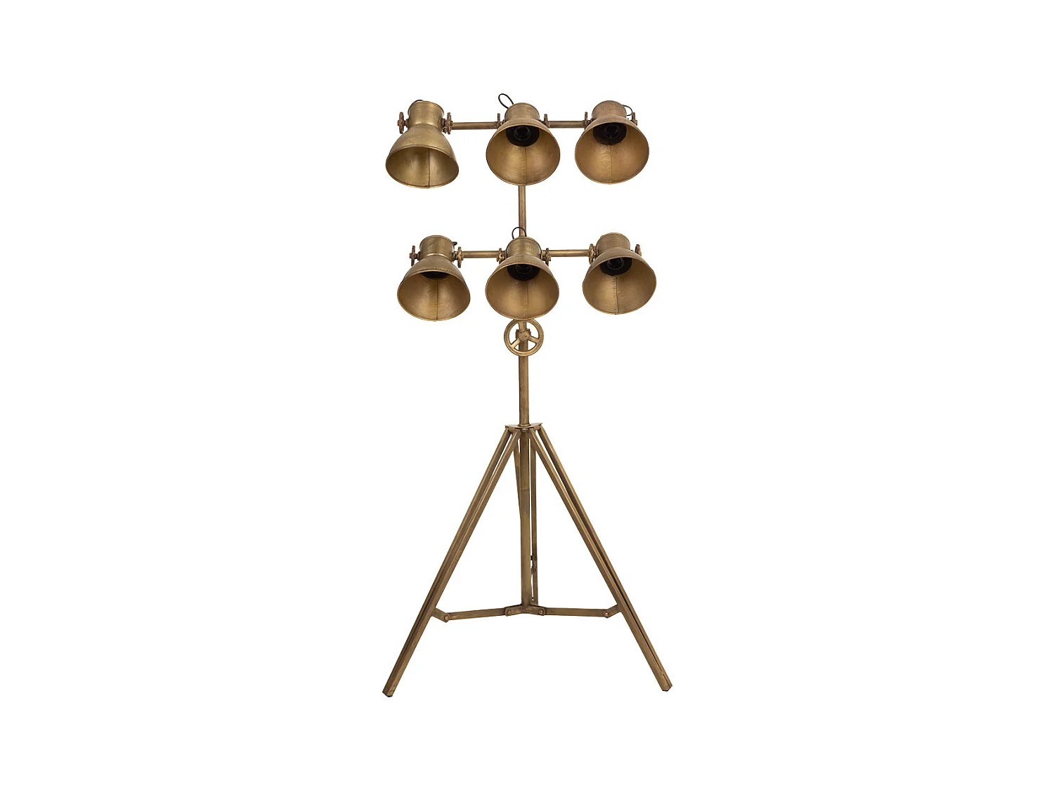 Lampe sur pied en métal couleur bronze 60x20x176h