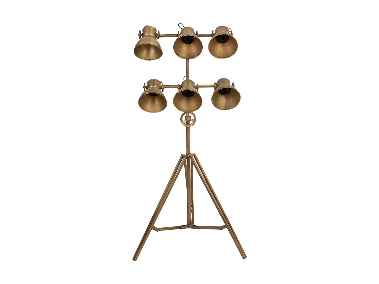 Candeeiro de pé em metal bronze 60x20x176