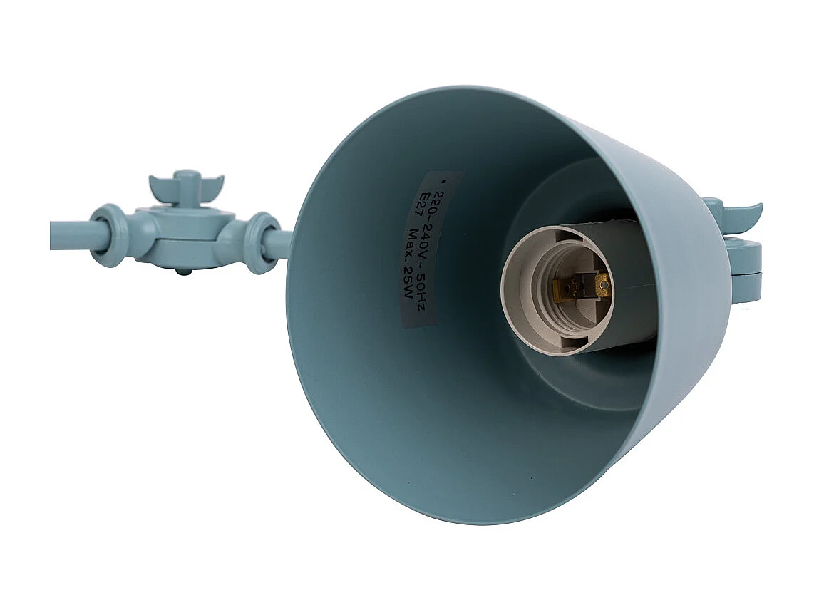 Candeeiro de mesa em metal cinzento 22x13x45