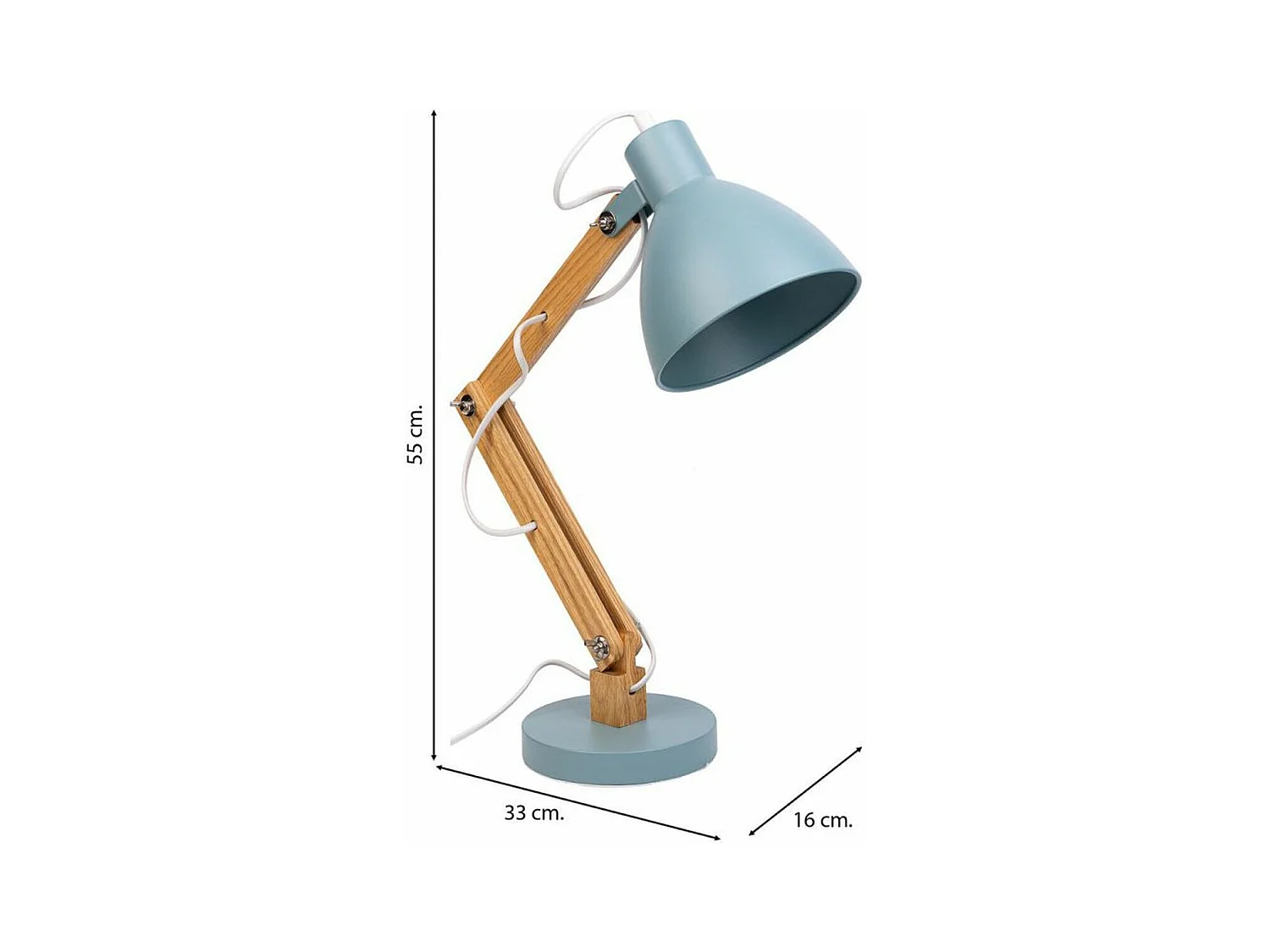 Flexo Lampe de bureau Alexandra House Living Bleu Métal (16 x 55 x 33 cm)