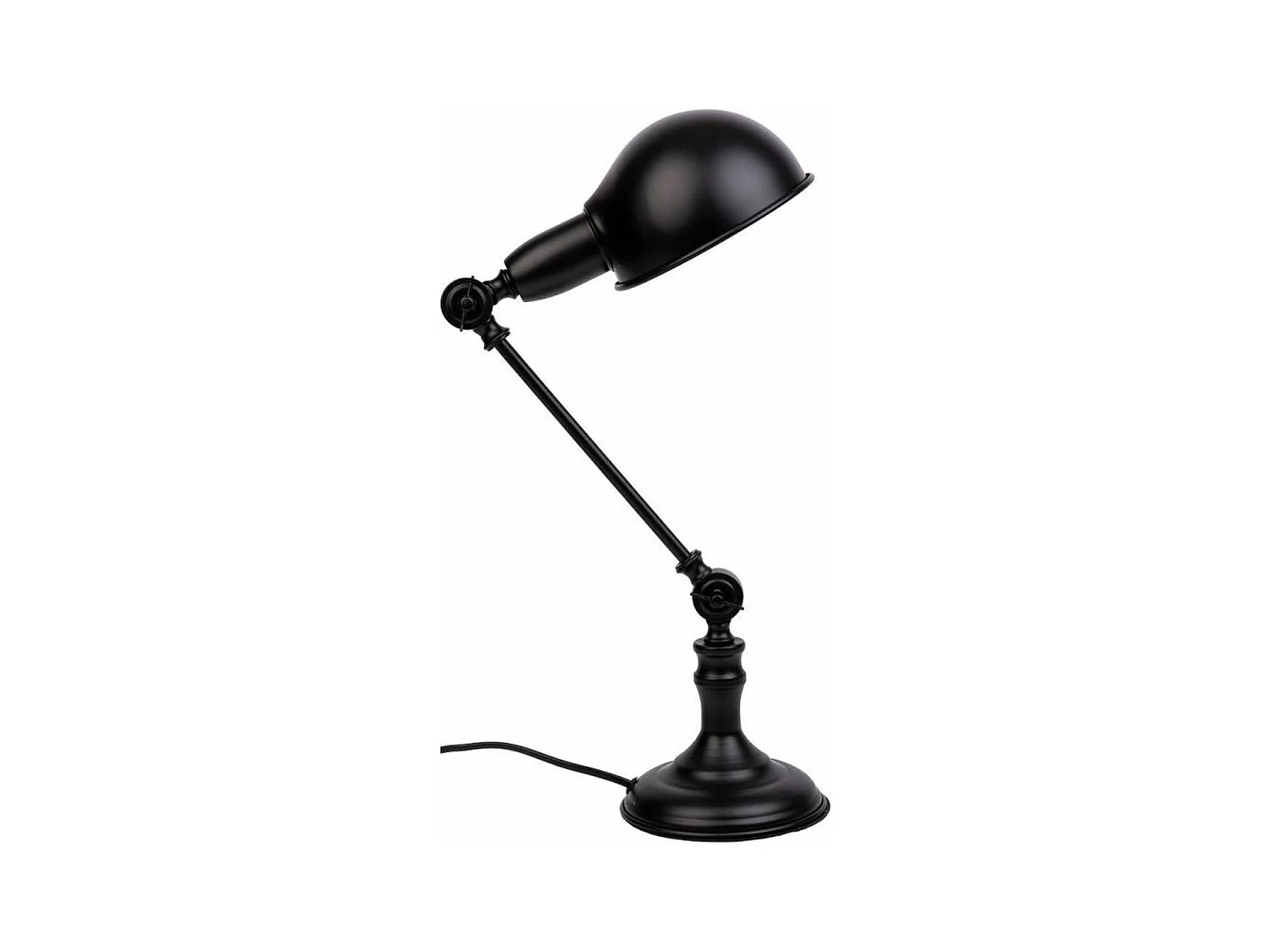 Schwarze Metalltischlampe 23x15x50h cm