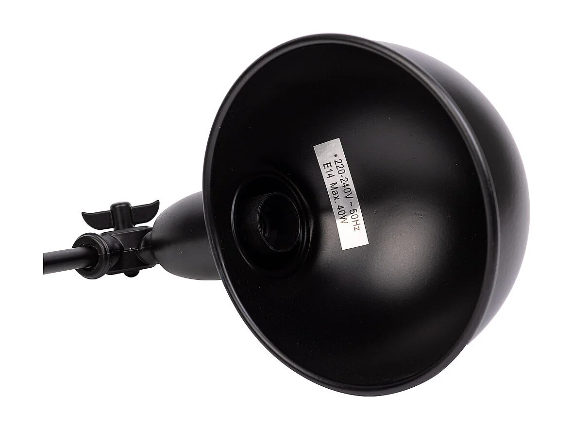 Candeeiro de mesa em metal preto 23x15x50