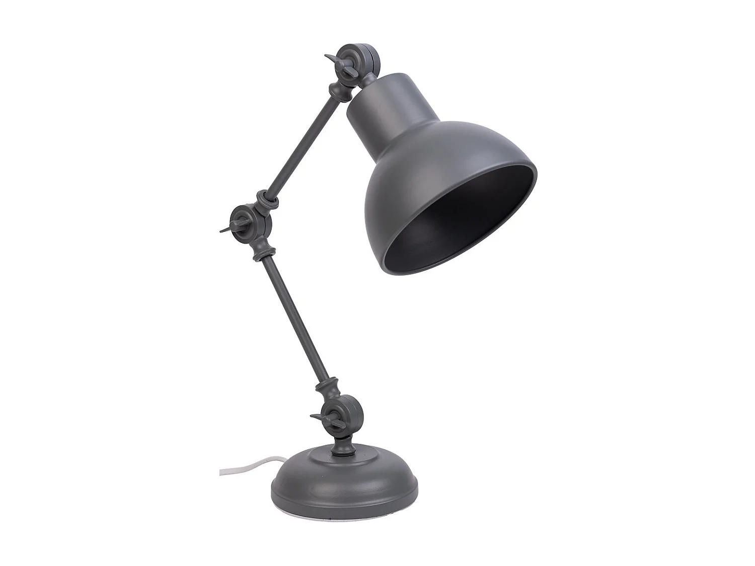 Graue Metalltischlampe 22x14x45h cm