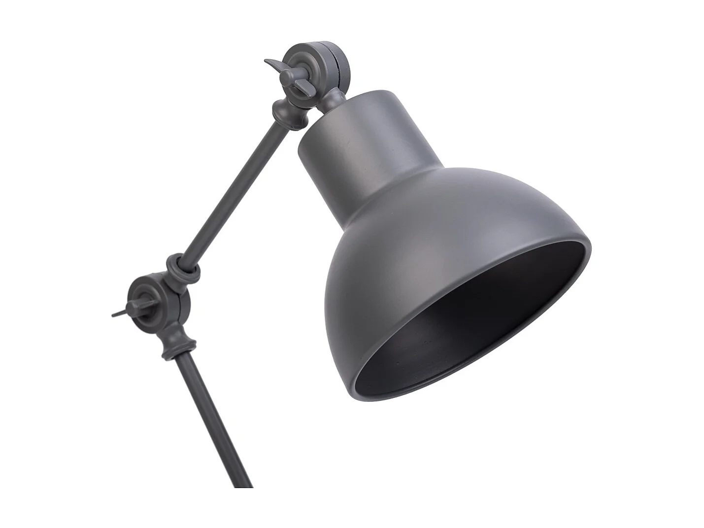 Graue Metalltischlampe 22x14x45h cm