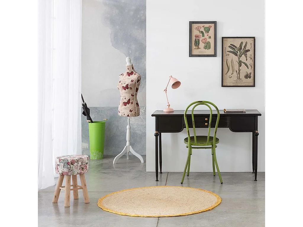 Lampe de bureau en métal rose 22x13x45h