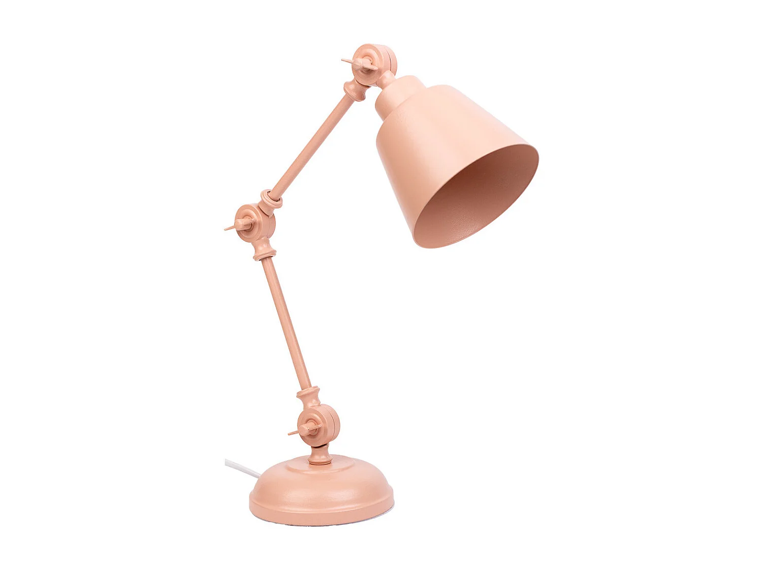 Lampe de bureau en métal rose 22x13x45h