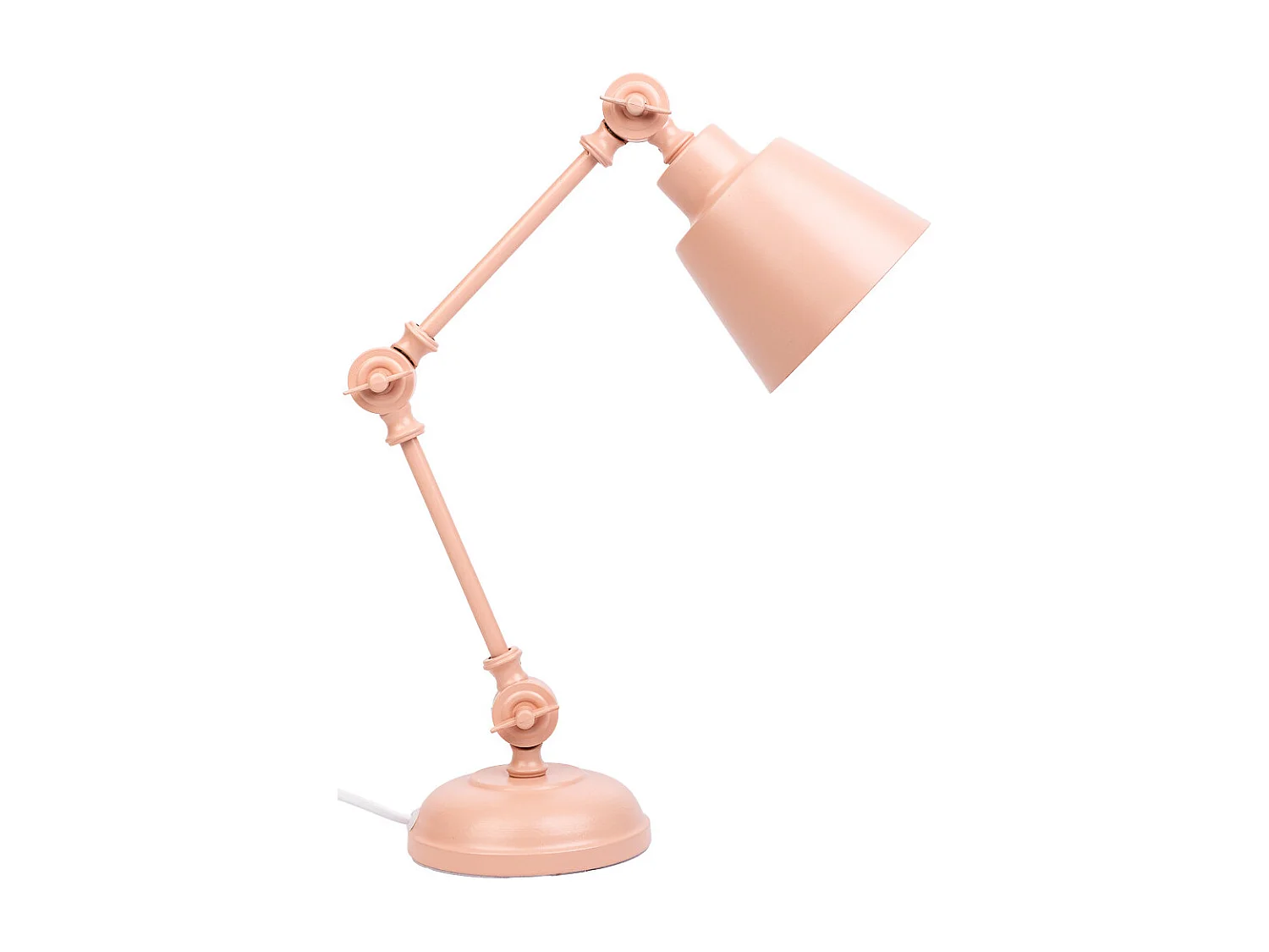 Lampe de bureau en métal rose 22x13x45h