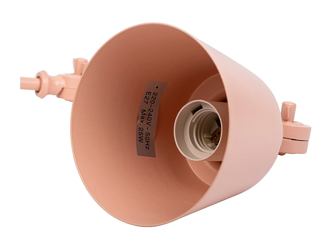 Lampe de bureau en métal rose 22x13x45h