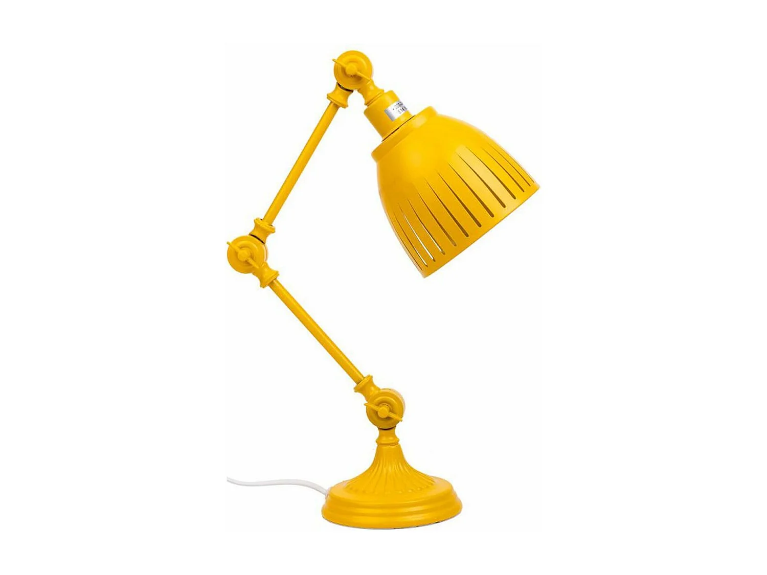 Lampada da tavolo in metallo giallo 25x13x43h