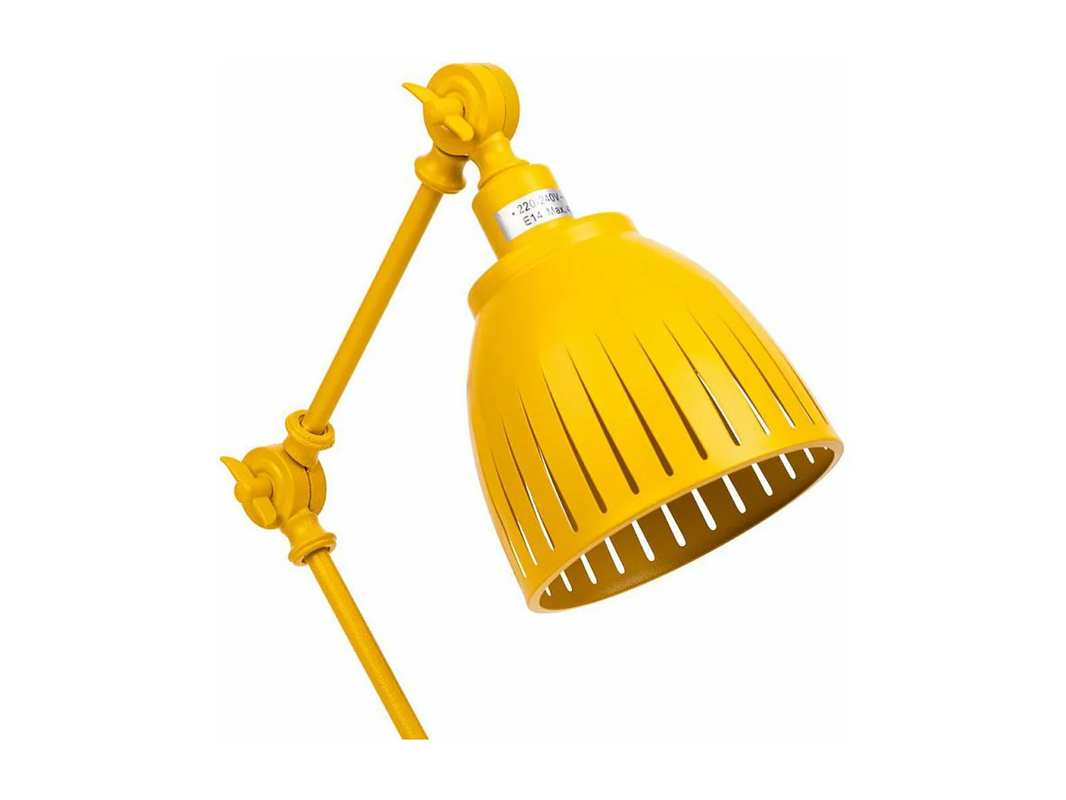 Lampada da tavolo in metallo giallo 25x13x43h