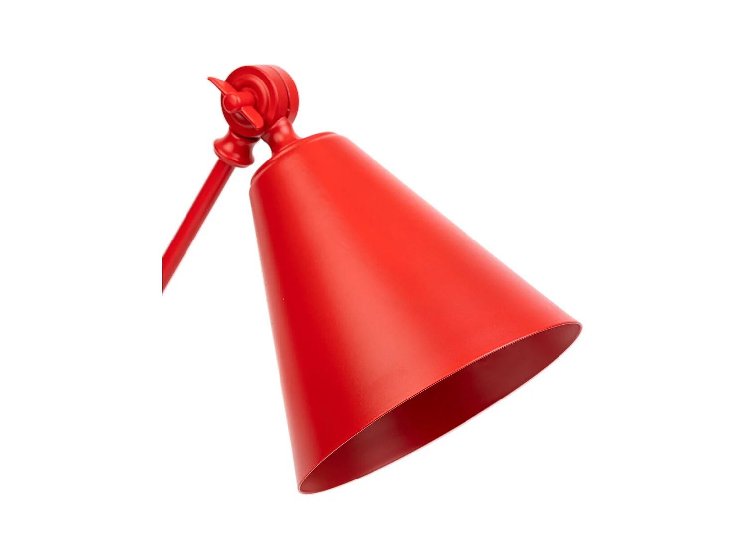 Rote Metalltischlampe 24x15x45h cm