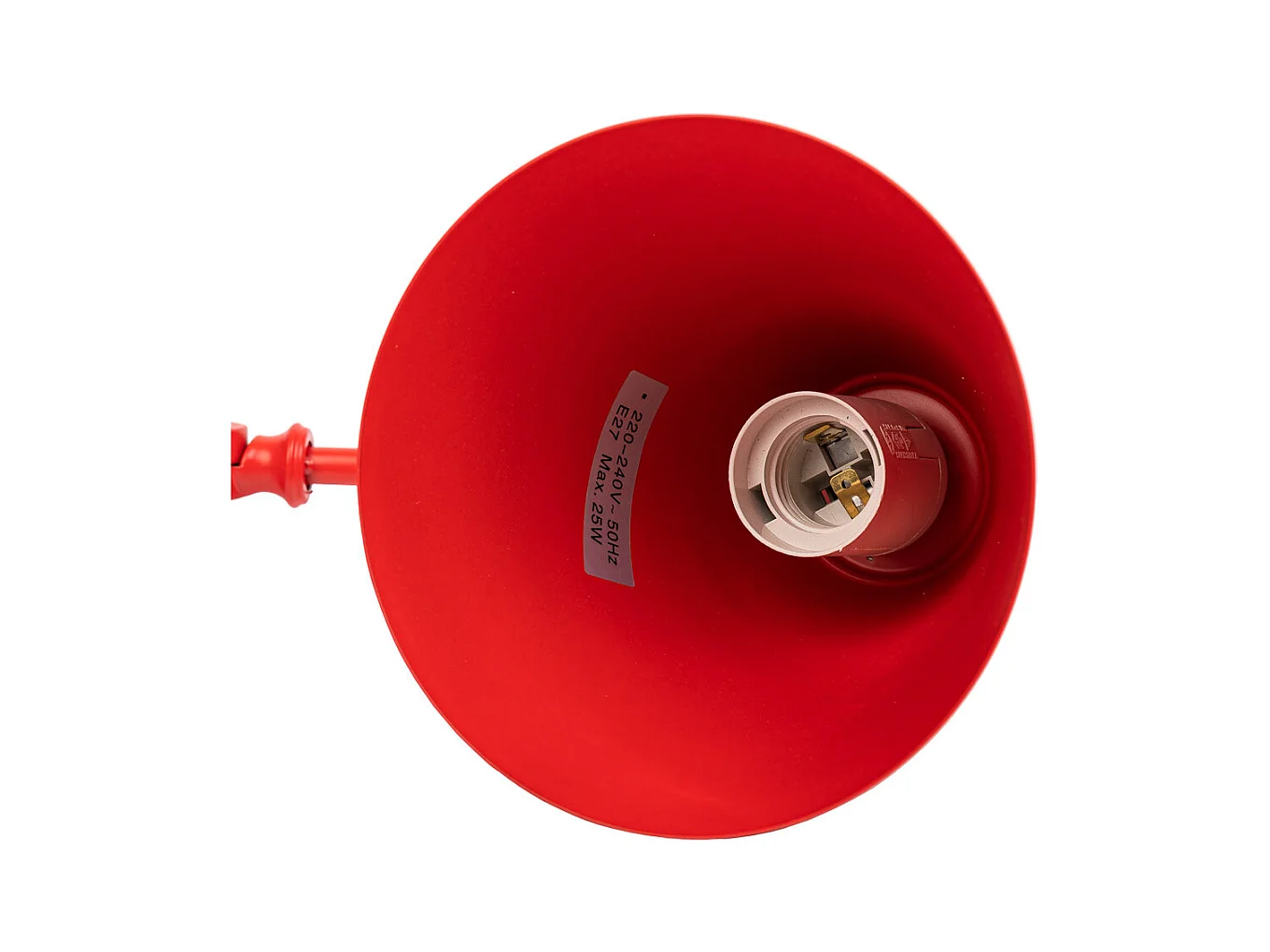 Rote Metalltischlampe 24x15x45h cm