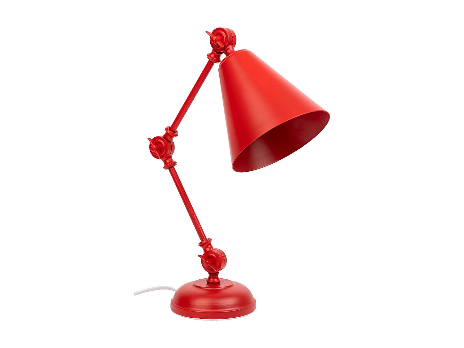 Lampada da tavolo in metallo rosso 24x15x45h