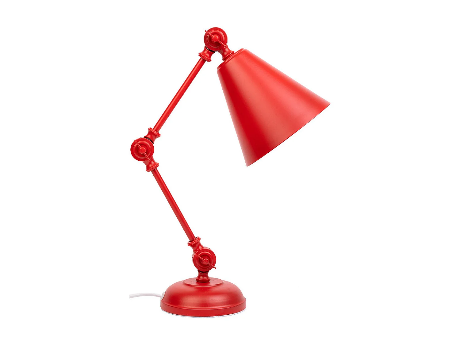 Lampada da tavolo in metallo rosso 24x15x45h